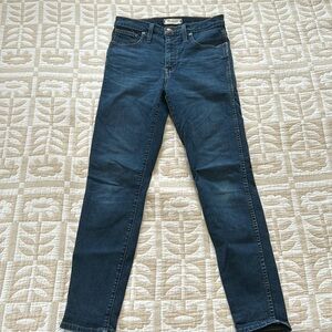 Madewell 10-inch High Rise Skinny Jeans Dark Wash Size 27